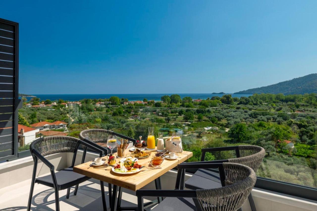 Toska Tower Aparthotel Chrysi Ammoudia Bagian luar foto